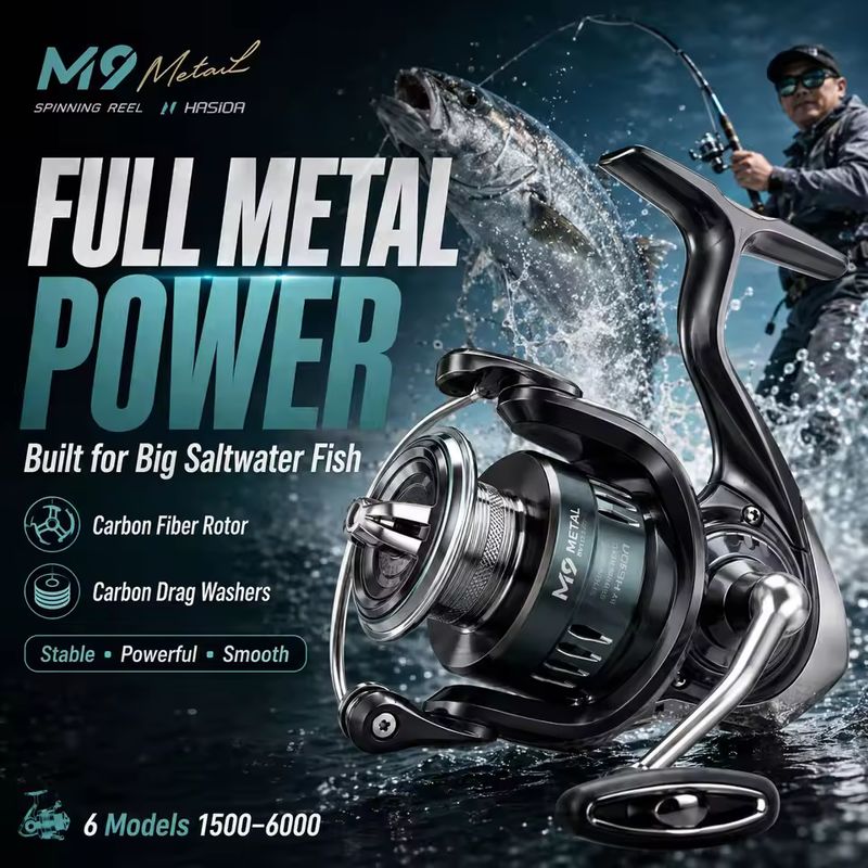 HASIDA M9 Spinning Reel Full M - Fishing Boat Steering Wheel review and price