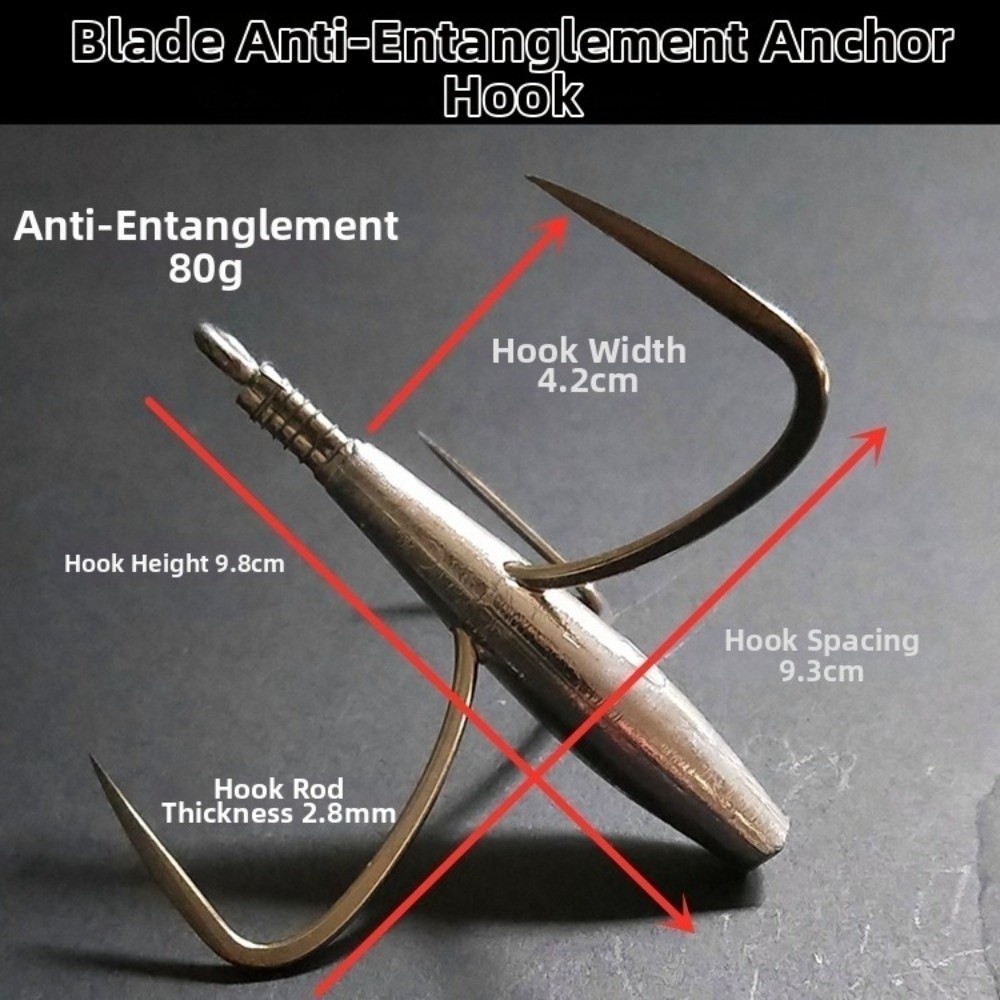50g-80g Weight Triple Fishing  - Fishing Boat Anchor review and price